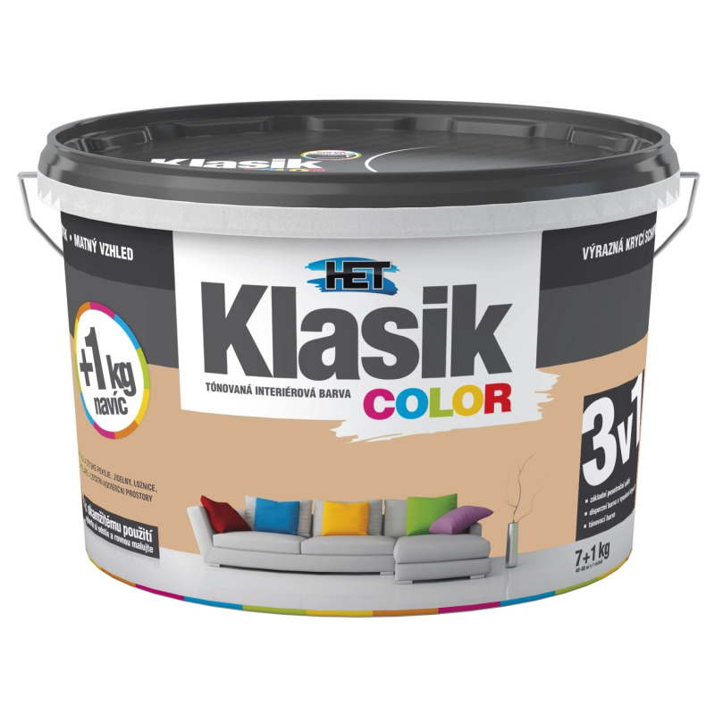 Het Klasik Color 0267 hnědý karamelový 7+1kg + akrylátový tmel HET 400g zdarma