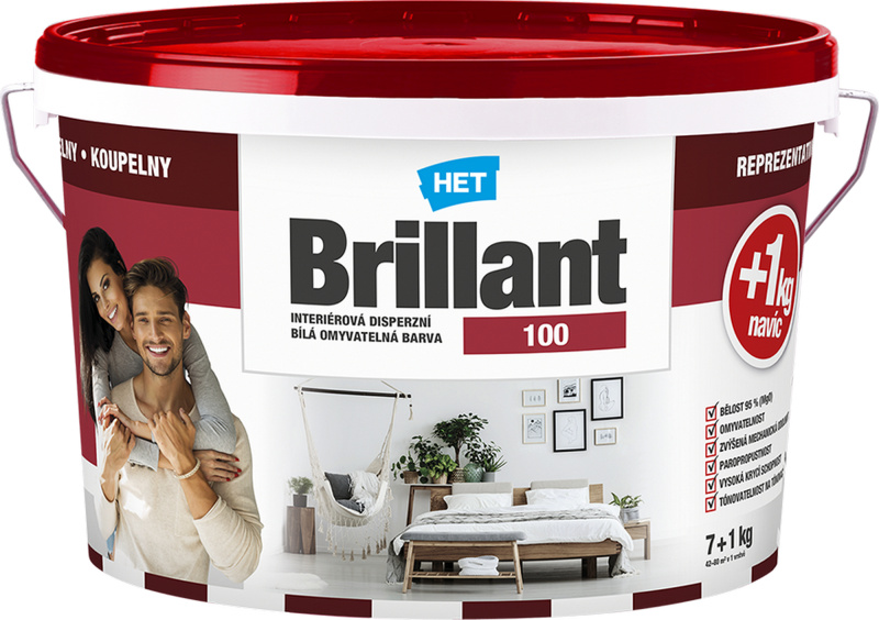 Malba interiérová HET Brillant 100 bílá 7+1 kg