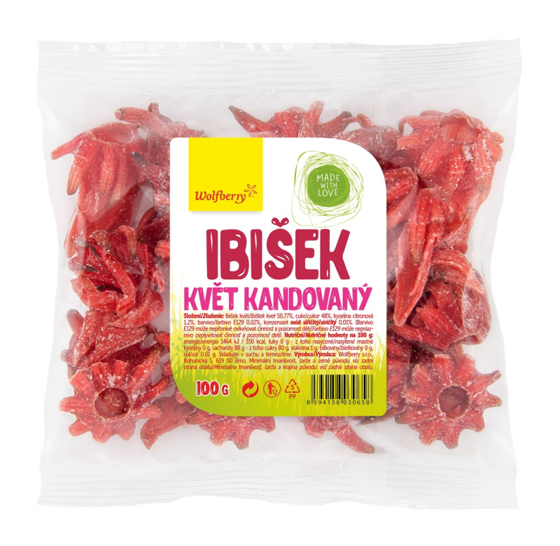 WOLFBERRY Květ Ibišku kandované plátky 100 g
