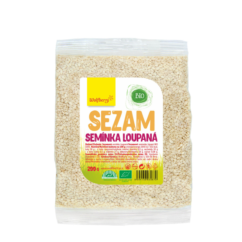 WOLFBERRY Sezam loupaný BIO 200 g