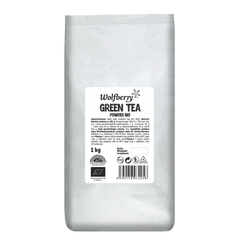 WOLFBERRY Green tea powder zelený čaj BIO 1000 g