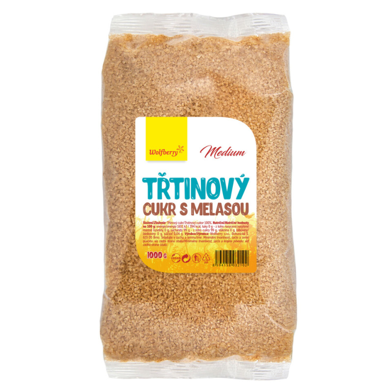 WOLFBERRY Třtinový cukr s melasou 1 kg