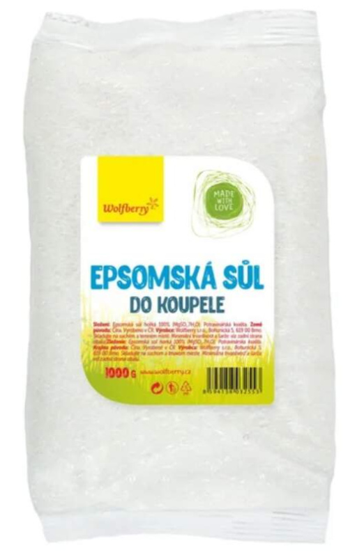 WOLFBERRY Epsomská sůl do koupele 1000 g