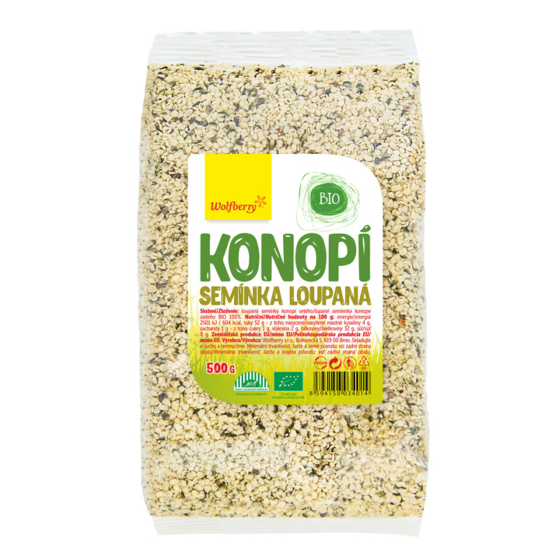 WOLFBERRY Konopné semínko loupané BIO 500 g