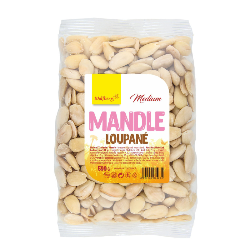 WOLFBERRY Mandle loupané medium 500 g