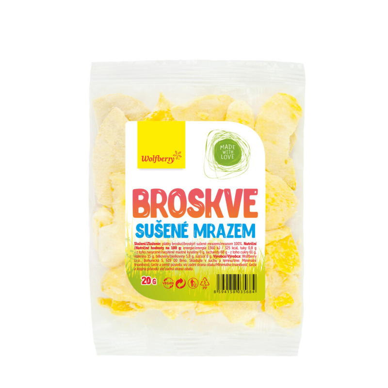 WOLFBERRY Broskve lyofilizované 20 g