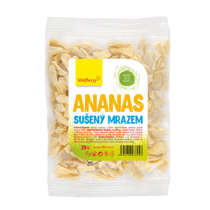 WOLFBERRY Ananas sušený mrazem 20 g