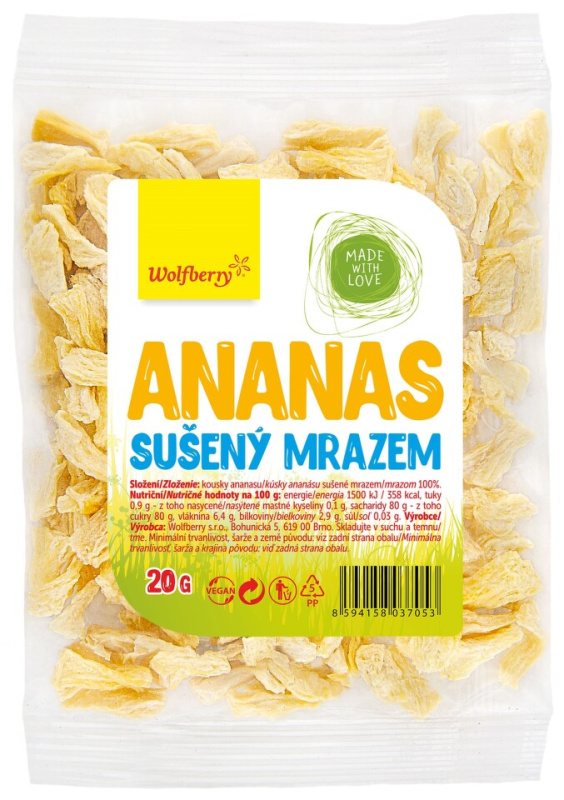 WOLFBERRY Ananas sušený mrazem 20 g