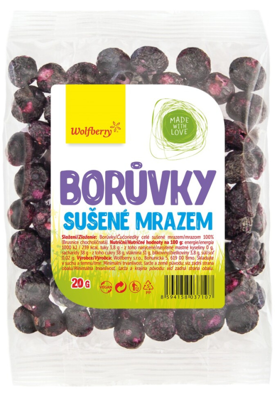 WOLFBERRY Borůvky sušené mrazem 20 g