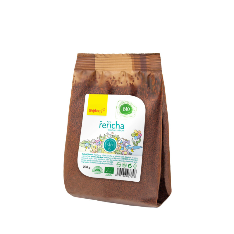 WOLFBERRY Řeřicha semínka na klíčení 200 g BIO
