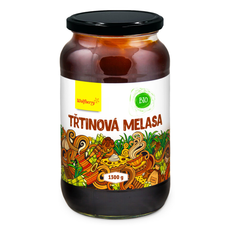 WOLFBERRY Třtinová melasa 1300 g BIO