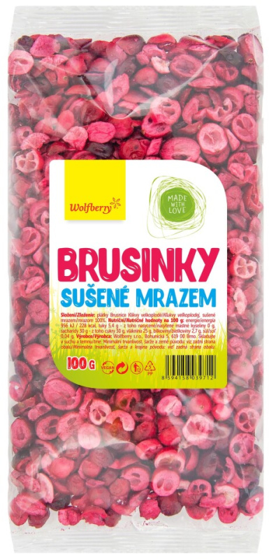 WOLFBERRY Brusinky lyofilizované 100 g