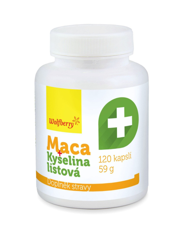 WOLFBERRY Maca extrakt + Kyselina listová 120 kapslí