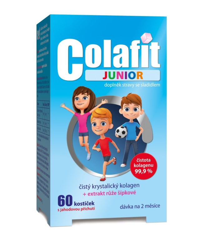 COLAFIT Junior s jahodovou příchutí 60 kostiček