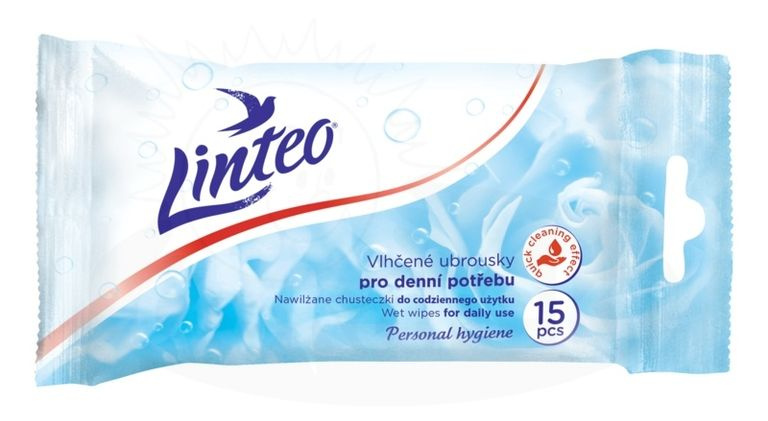 Ubrousky vlhčené pro denní potřebu - Linteo Satin, 15 ks