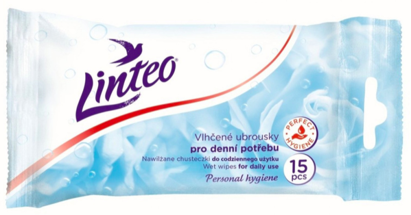 Ubrousky vlhčené pro denní potřebu - Linteo Satin, 15 ks