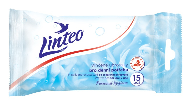 Ubrousky vlhčené pro denní potřebu - Linteo Satin, 15 ks