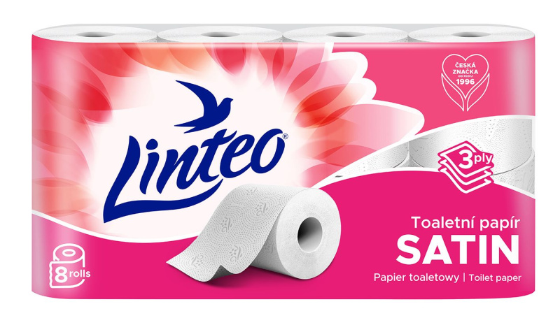 Linteo Toaletní papír 3 vrstvý (8 ks) bílý