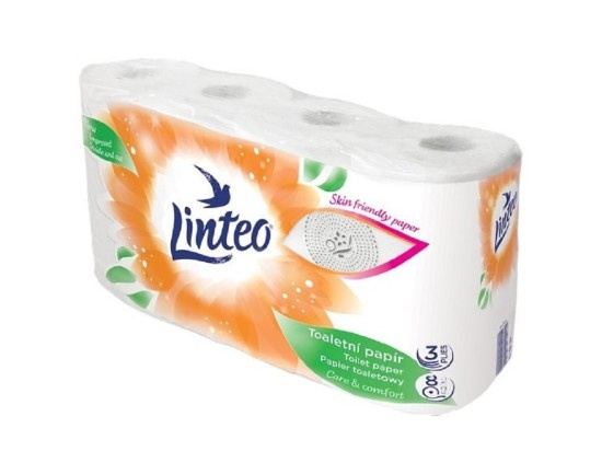 Linteo Toaletní papír 3 vrstvý (8 ks) bílý