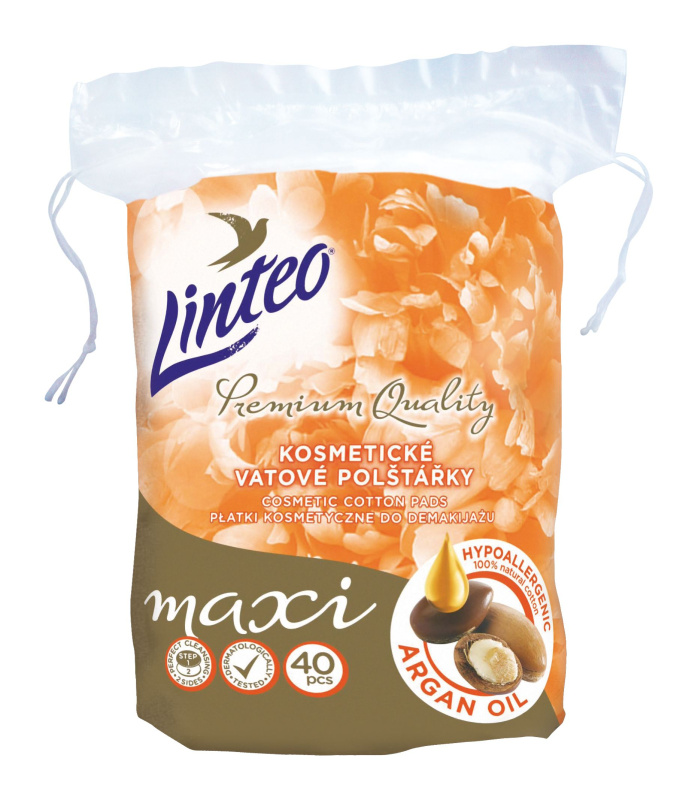 Linteo Premium Maxi odličovací tampony Argan Oil 40 ks