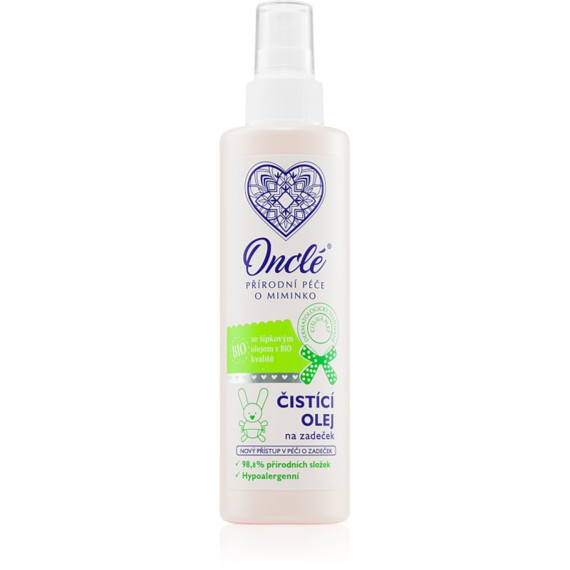 Onclé Baby dětský čisticí olej na zadeček pro děti od narození 200 ml