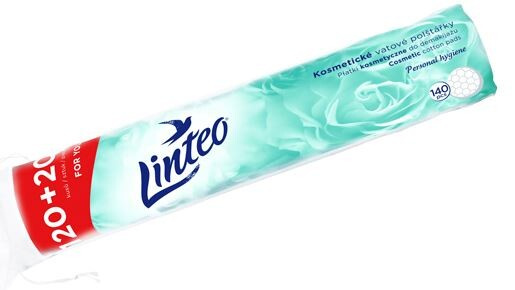Linteo Natural Cotton Pads vatové tampónky 140 ks