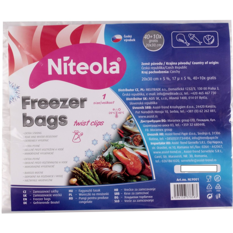 Niteola Zamrazovací sáčky 20×30 cm