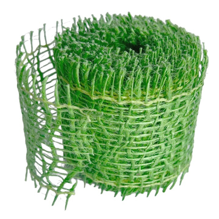 Jutová stuha světle zelená (3m)