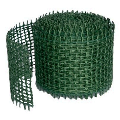 Jutová stuha zelená tmavá (3m)