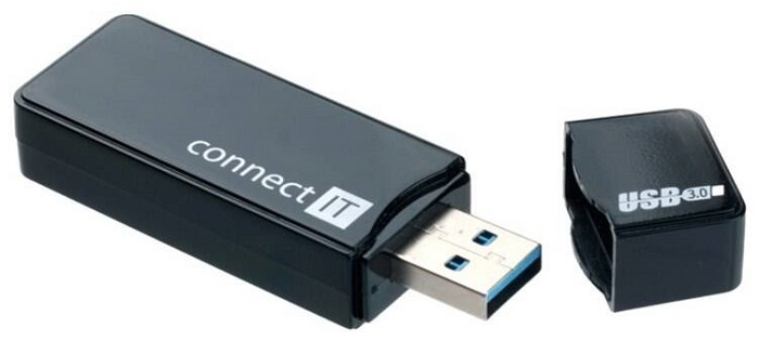 Čtečka paměťových karet Connect IT GEAR USB3.0 (CI-104) / USB 3.0 / černá Varianta: ivi1