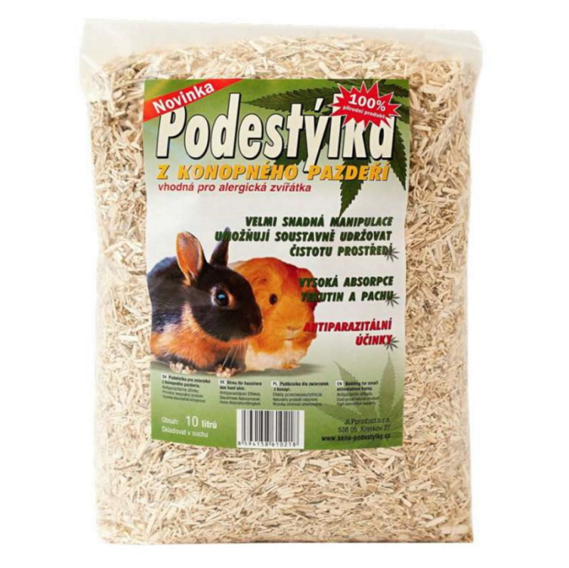Podestýlka z konopného pazdeří 10 l