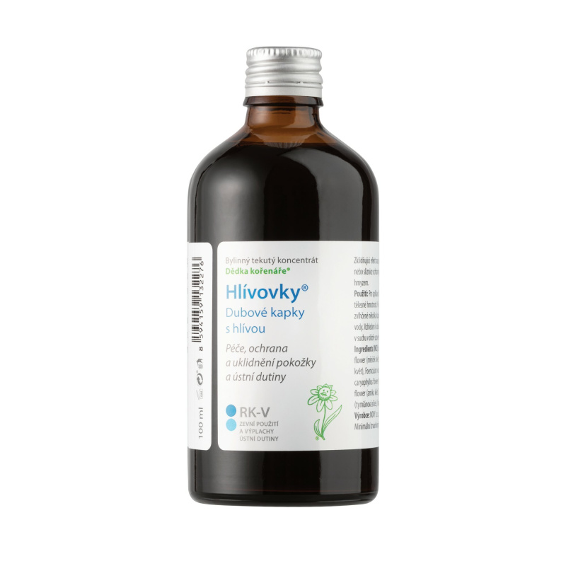DĚDEK KOŘENÁŘ Hlívovky dubové kapky s hlívou 100 ml