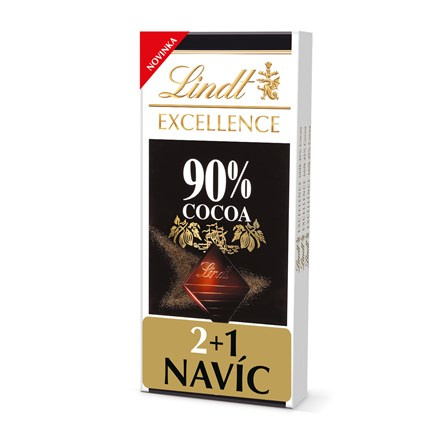 Lindt Excellence čokoláda kakao 90% 3 x 100 g