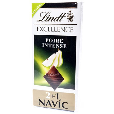 Lindt Excellence Čokoláda Hruška Intense 3 x 100 g