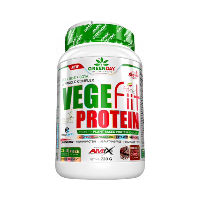 AMIX GreenDay Vegefiit Protein, 720 g Příchuť: Čokoláda/Karamel/Arašídy