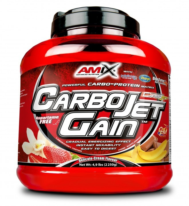 Amix CarboJet Gain, 2250 g Příchuť: Banán