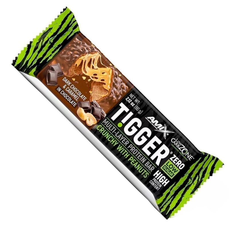 AMIX TIGGER Zero Bar 60 g Příchuť: Arašídové máslo/Karamel