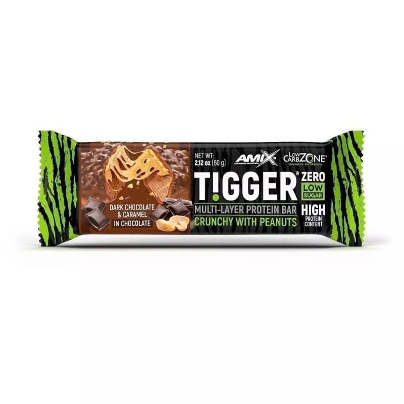 AMIX TIGGER Zero Bar 60 g Příchuť: Vanilka/Karamel
