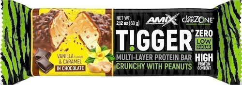 AMIX TIGGER Zero Bar 60 g Příchuť: Vanilka/Karamel