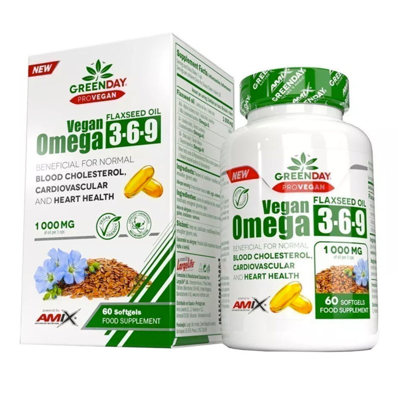 GREENDAY ProVegan Omega 3-6-9 60 kapslí