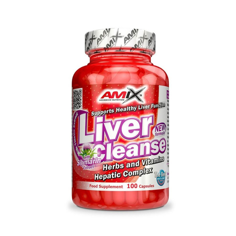 AMIX Liver Cleanse, Podpora jater, 100 kapslí