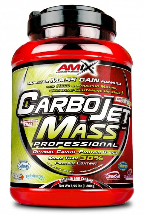 AMIX CarboJet Mass Pro, 3000 g Příchuť: Vanilka