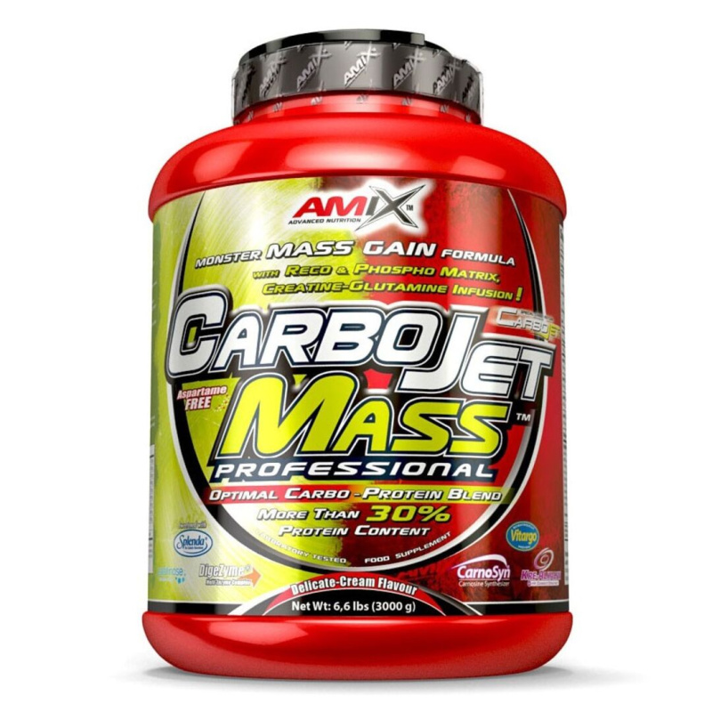 AMIX CarboJet Mass Pro, 3000 g Příchuť: Lesní ovoce