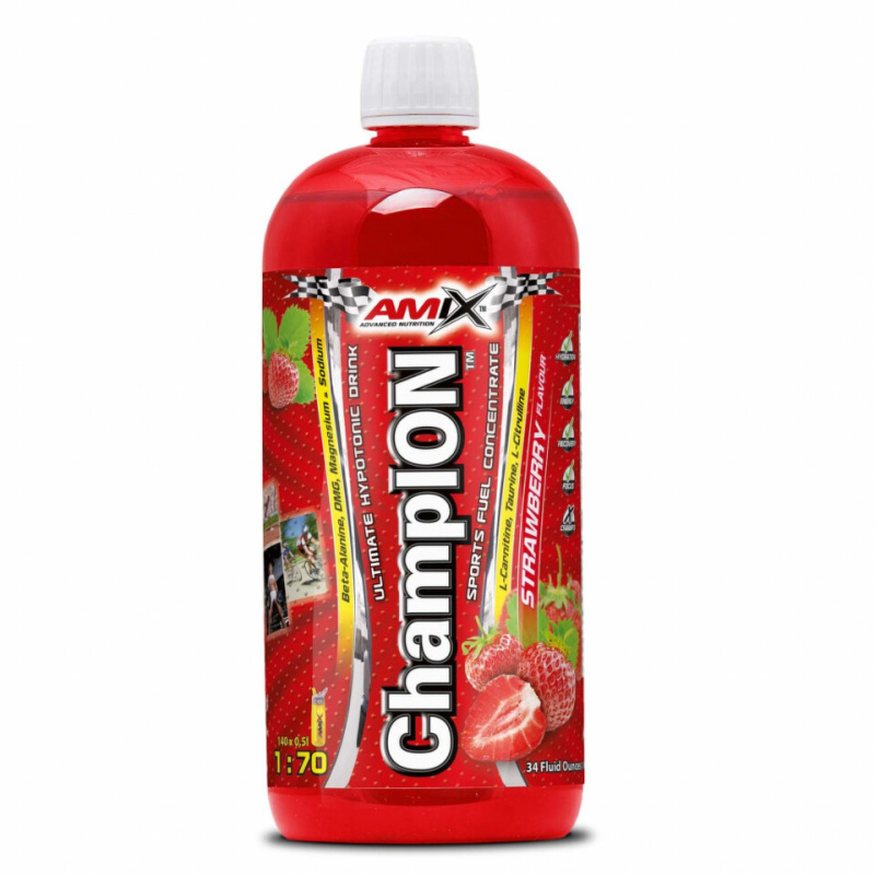 AMIX ChampION Sports Fuel 1000ml Příchuť: Jahoda