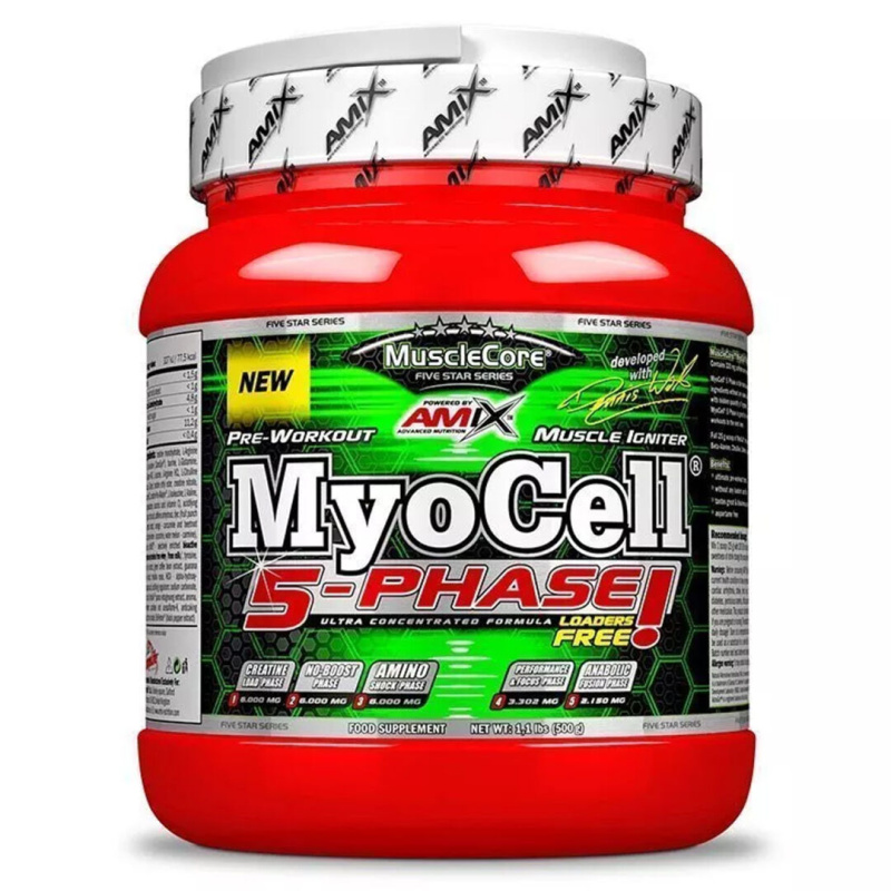 AMIX MuscleCore DW - MyoCell 5 Phase, 500 g Příchuť: Fruit punch