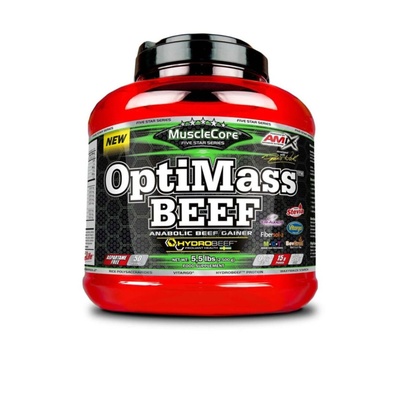 AMIX MuscleCore DW - OptiMass Beef Gainer, 2500 g Příchuť: Lesní ovoce