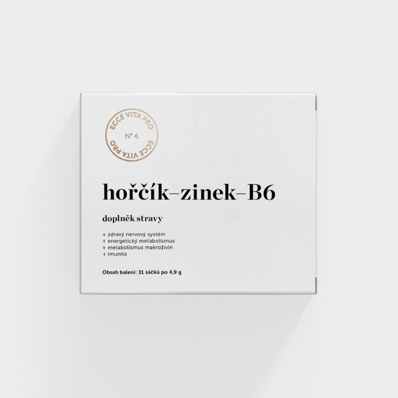 EcceVita Hořčík-Zinek-B6, Ecce Vita, 31 sáčků (152 g)
