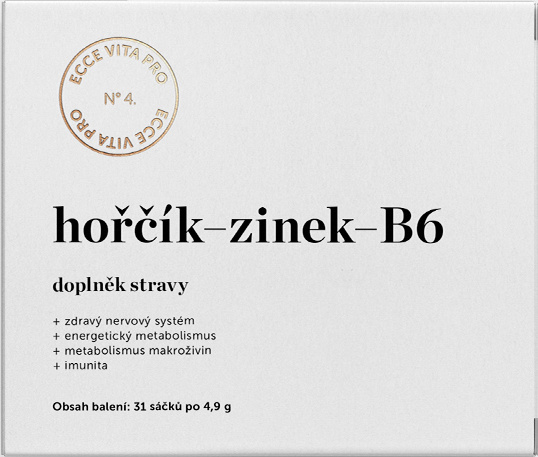 EcceVita Hořčík-Zinek-B6, Ecce Vita, 31 sáčků (152 g)