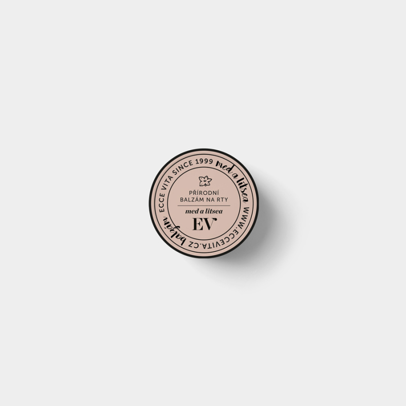 EcceVita Balzám na rty Med a Litsea, 10ml