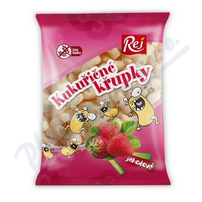 REJ Kukuřičné křupky jahodové 90g